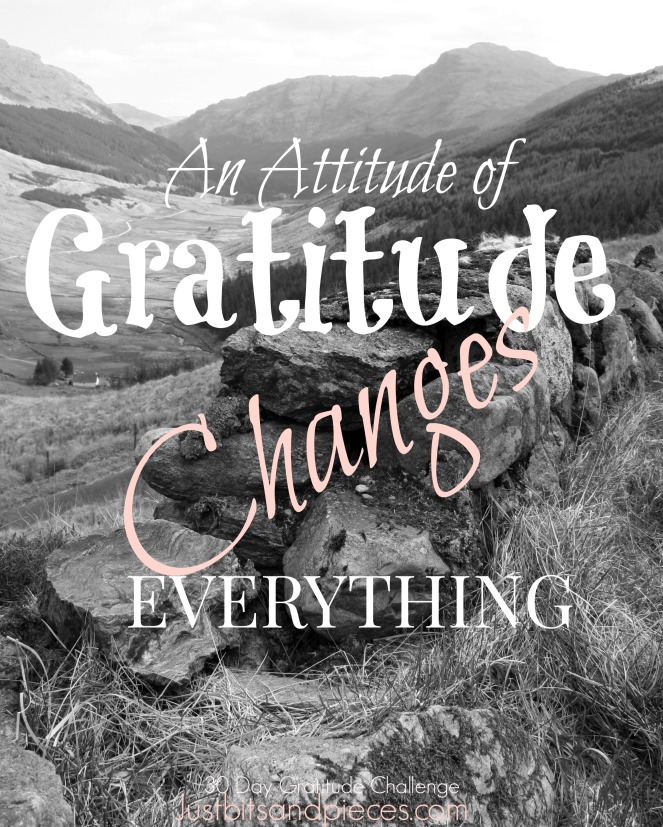 An Attitude of Gratitude changes everything